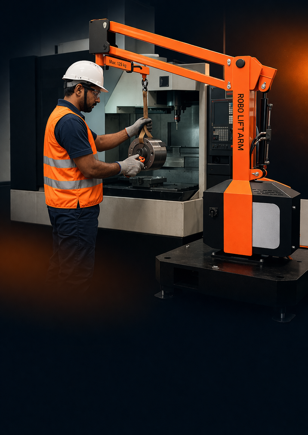 Robo Lift Arm with operator